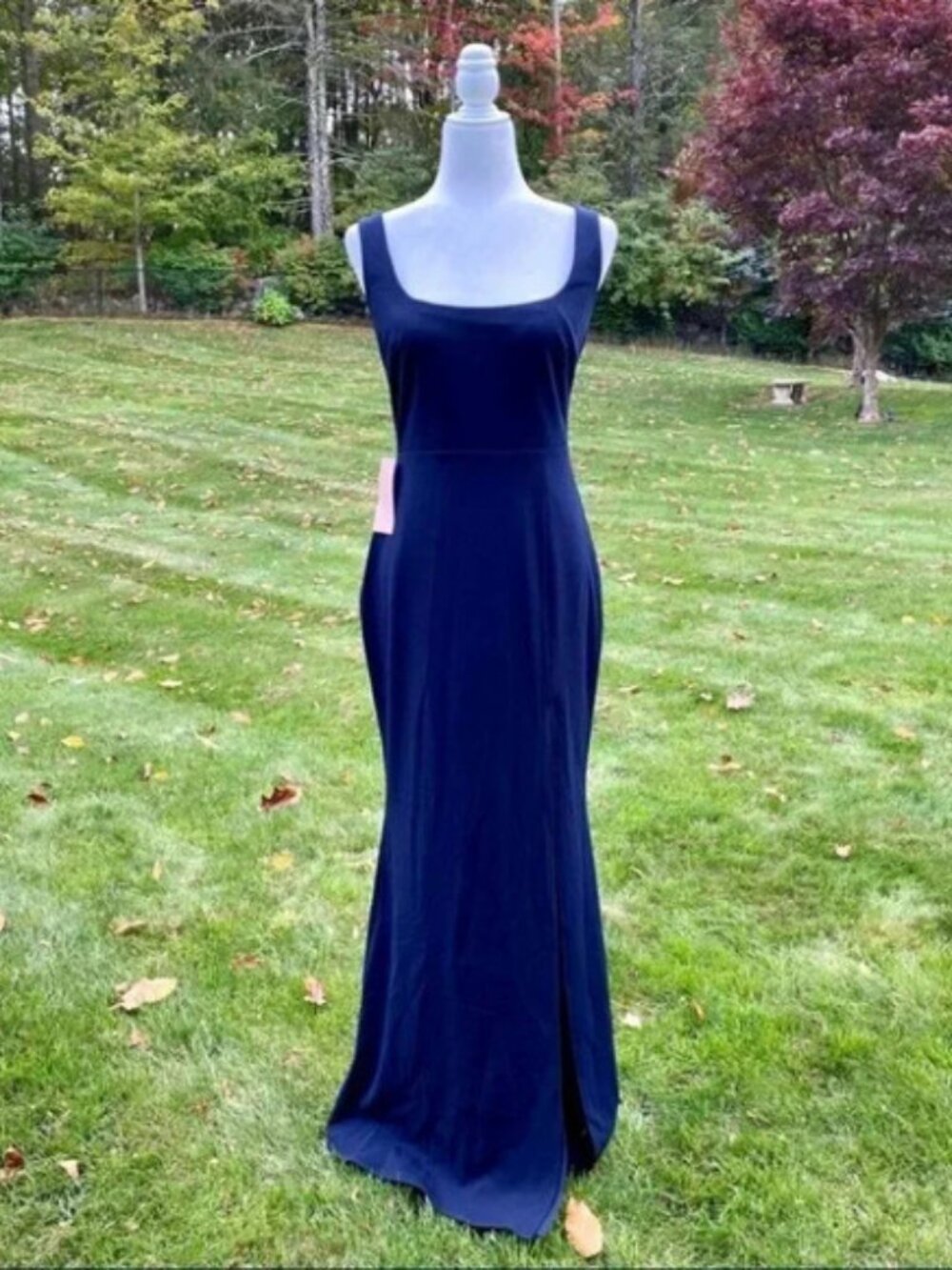 NWT Anthropologie BHLDN Adena Formal Maxi Dress Navy Blue 6